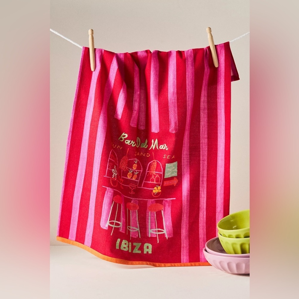 Anthropologie Phthalo Ruth Ibiza Cotton Dish Towel